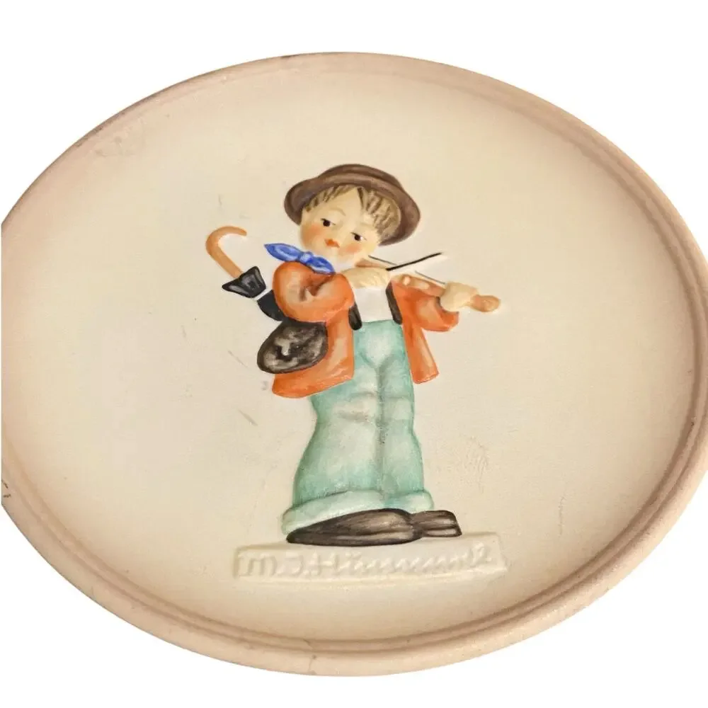 Goebel Mini Plate 1984-1987 “Little Music Makers”   Porcelain Fiddler Vintage